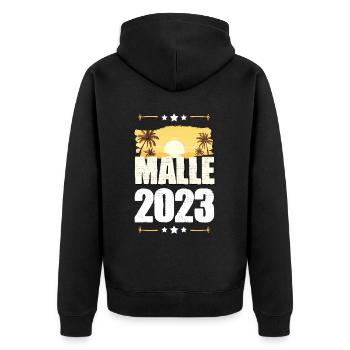 Malle 2023 - Veste à capuche bio Premium Unisexe - noir - Dos - Nico (187cm)