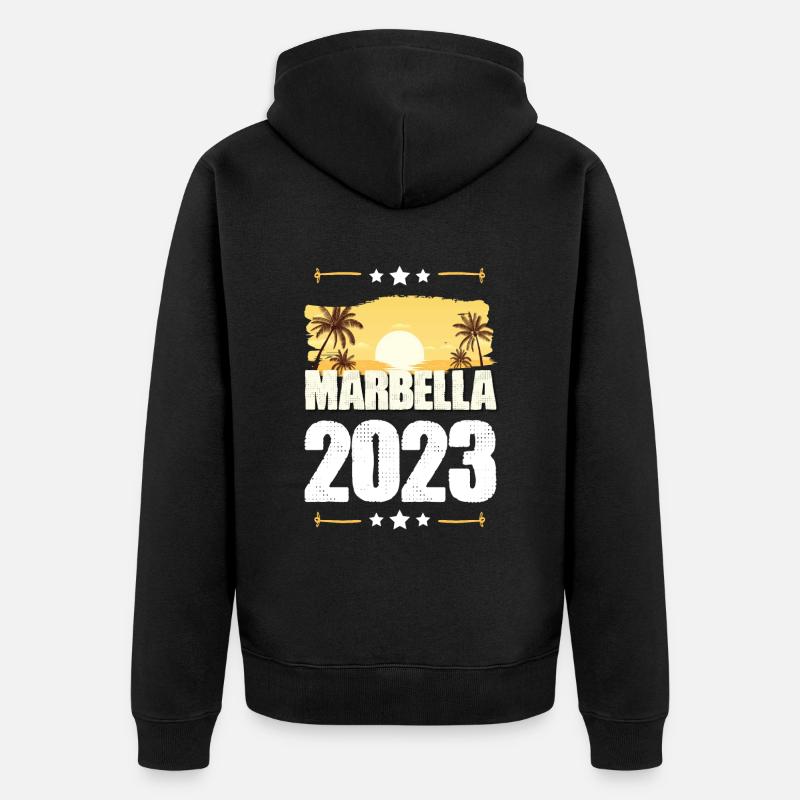 Marbella 2023 - Veste à capuche bio Premium Unisexe - noir