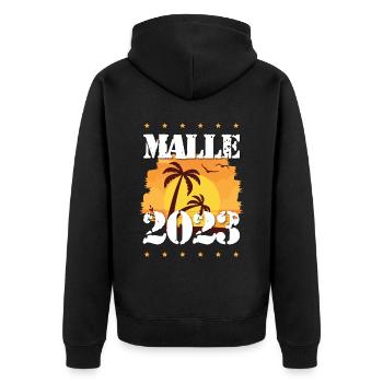 Malle 2023 - Veste à capuche bio Premium Unisexe - noir - Dos - Nico (187cm)