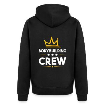 Equipe de musculation - Veste à capuche bio Premium Unisexe - noir - Dos - Nico (187cm)