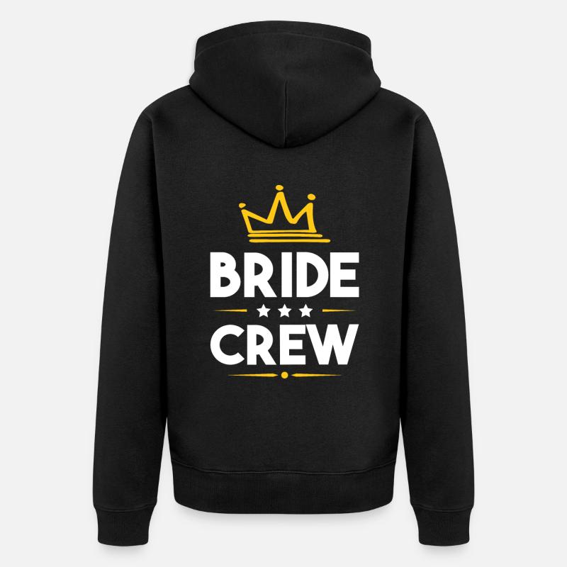 Bride Crew - Unisex Premium Bio Zip Hoodie - Schwarz