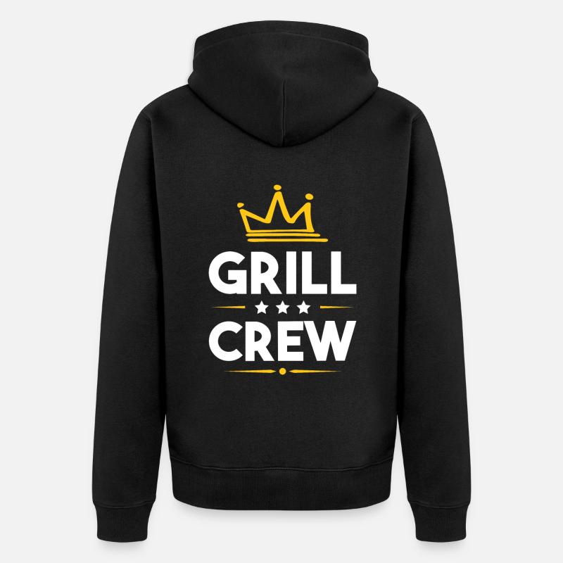 Équipage de grillades - Veste à capuche bio Premium Unisexe - noir
