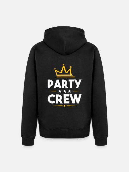 Party Crew - Unisex Premium Bio Zip Hoodie - Schwarz