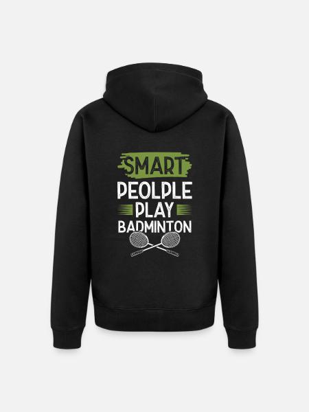 Badminton - Unisex Premium Organic Zip Hoodie - black