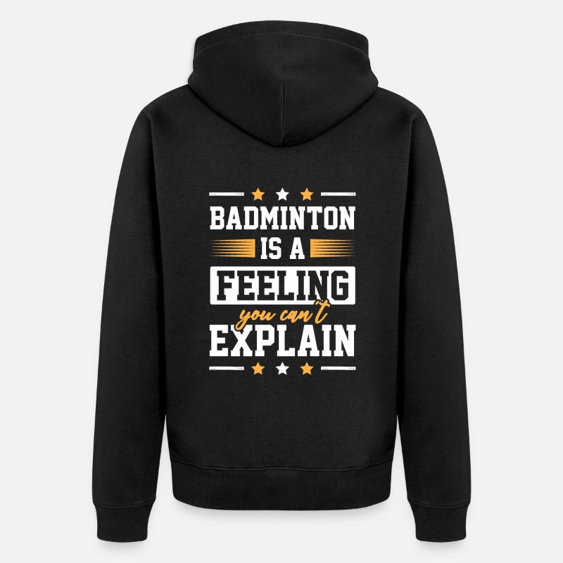 badminton sport - Unisex Premium Bio Zip Hoodie - Schwarz