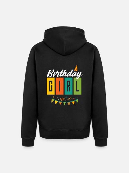 Fille d’anniversaire - Veste à capuche bio Premium Unisexe - noir
