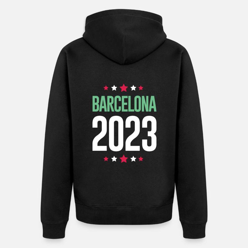 Barcelone 2023 - Veste à capuche bio Premium Unisexe - noir
