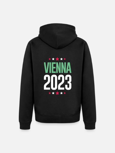 Vienna 2023 Wien - Unisex Premium Organic Zip Hoodie - black