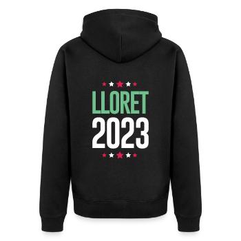 Lloret de Mar 2023 - Veste à capuche bio Premium Unisexe - noir - Dos - Nico (187cm)