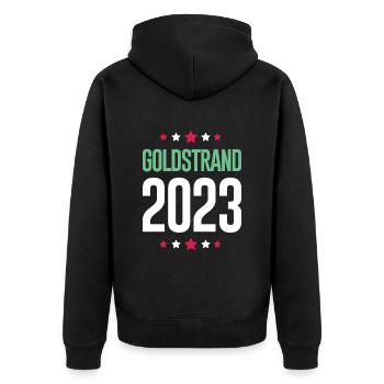 Sables d’or 2023 (Garantie du prix le plus bas) - Veste à capuche bio Premium Unisexe - noir - Dos - Nico (187cm)