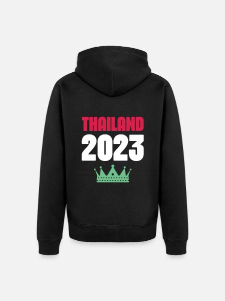 Thaïlande 2023 Krone - Veste à capuche bio Premium Unisexe - noir