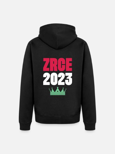 Zrce 2023 Krone - Unisex Premium Bio Zip Hoodie - Schwarz