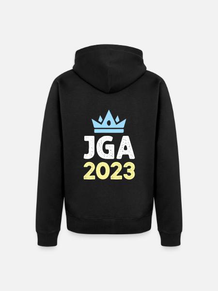 Jga 2023 Bachelor Party - Unisex Premium Organic Zip Hoodie - black