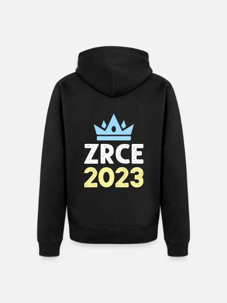 Zrce 2023 Krone - Unisex Premium Bio Zip Hoodie - Schwarz