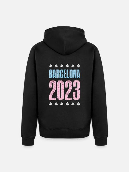 Barcelone 2023 - Veste à capuche bio Premium Unisexe - noir