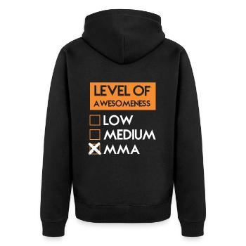 Arts martiaux mixtes MMA - Veste à capuche bio Premium Unisexe - noir - Dos - Nico (187cm)