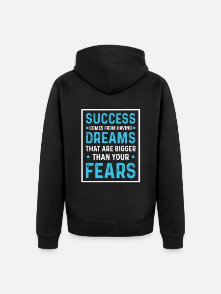 Success Fear - Unisex Premium Organic Zip Hoodie - black