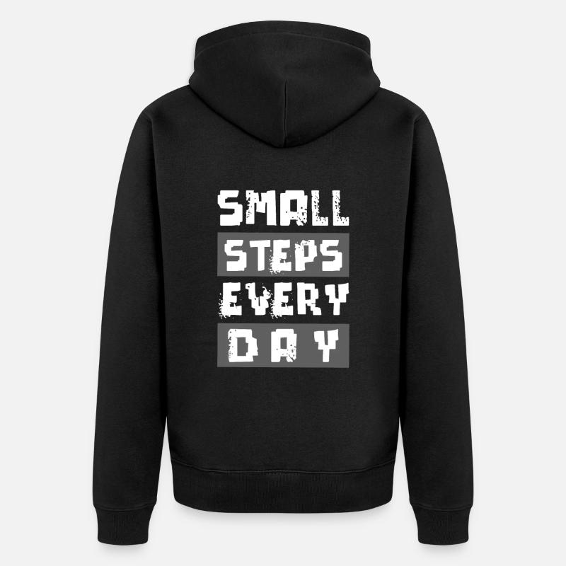 Succès Petits pas - Veste à capuche bio Premium Unisexe - noir