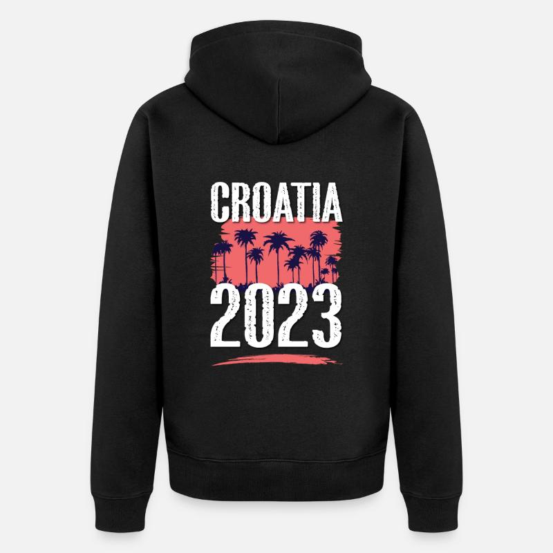 Croatie 2023 - Veste à capuche bio Premium Unisexe - noir