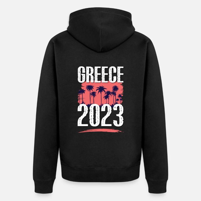 Grèce 2023 - Veste à capuche bio Premium Unisexe - noir