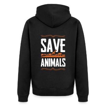 Bien-être animal Défenseurs des droits des animaux - Veste à capuche bio Premium Unisexe - noir - Dos - Nico (187cm)