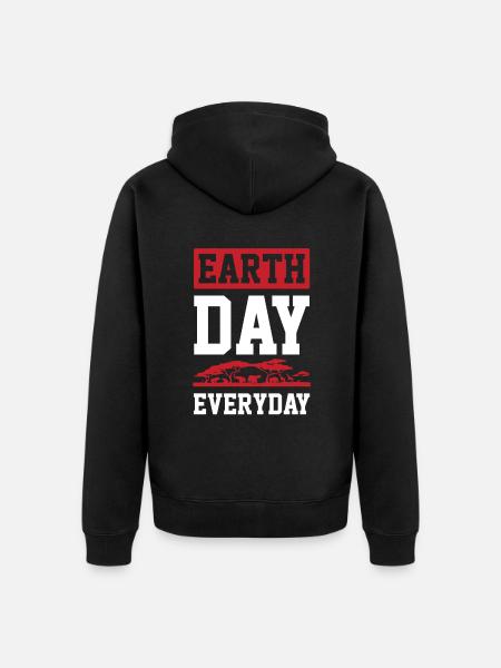 Earth Day Animal Welfare - Unisex Premium Organic Zip Hoodie - black