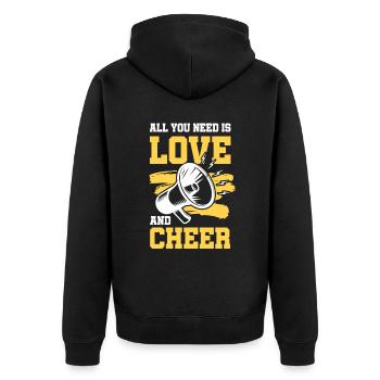 Dear Cheerleaders - Unisex Premium Organic Zip Hoodie - black - Back - Nico (187cm)