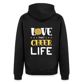 Dear Cheerleaders - Unisex Premium Organic Zip Hoodie - black - Back - Nico (187cm)