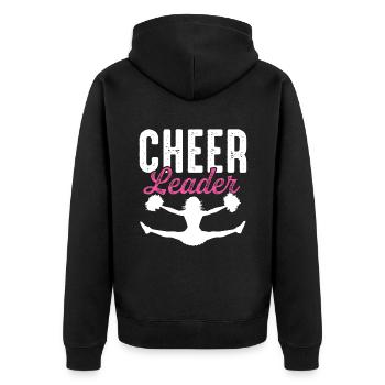 cheerleading cheerleaders - Unisex Premium Organic Zip Hoodie - black - Back - Nico (187cm)