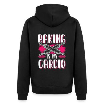 Cuisson cardio - Veste à capuche bio Premium Unisexe - noir - Dos - Nico (187cm)