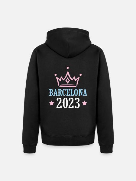 Barcelone 2023 - Veste à capuche bio Premium Unisexe - noir