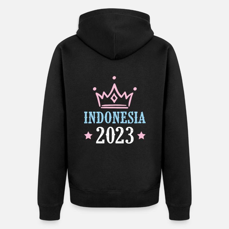 Indonésie 2023 - Veste à capuche bio Premium Unisexe - noir