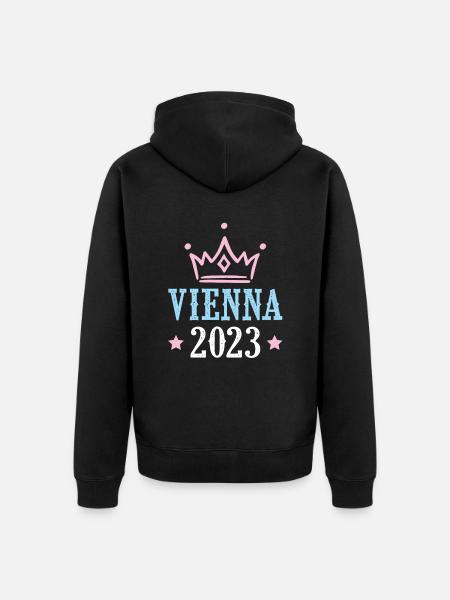 Vienna 2023 Wien - Unisex Premium Organic Zip Hoodie - black