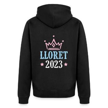Lloret de Mar 2023 - Veste à capuche bio Premium Unisexe - noir - Dos - Nico (187cm)
