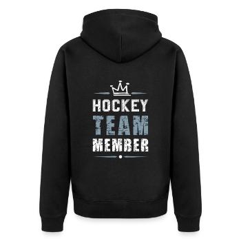 Équipe de hockey - Veste à capuche bio Premium Unisexe - noir - Dos - Nico (187cm)