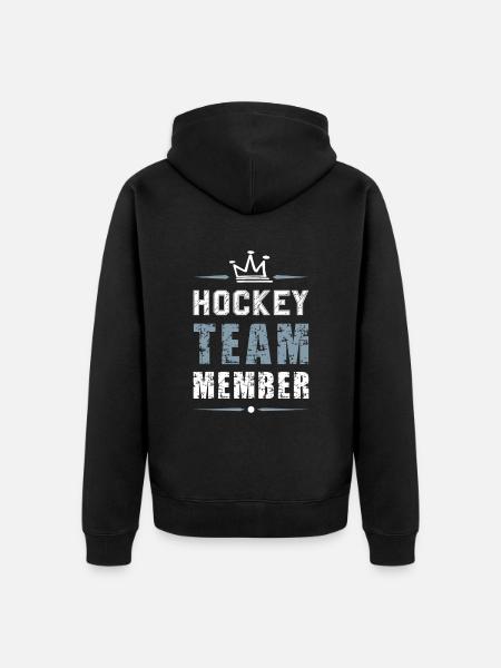 Hockey Team - Unisex Premium Organic Zip Hoodie - black