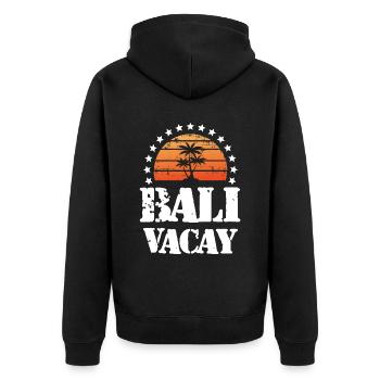 Tourisme Bali - Veste à capuche bio Premium Unisexe - noir - Dos - Nico (187cm)