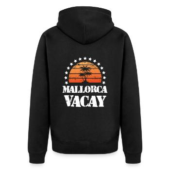 Tourisme Majorque - Veste à capuche bio Premium Unisexe - noir - Dos - Nico (187cm)