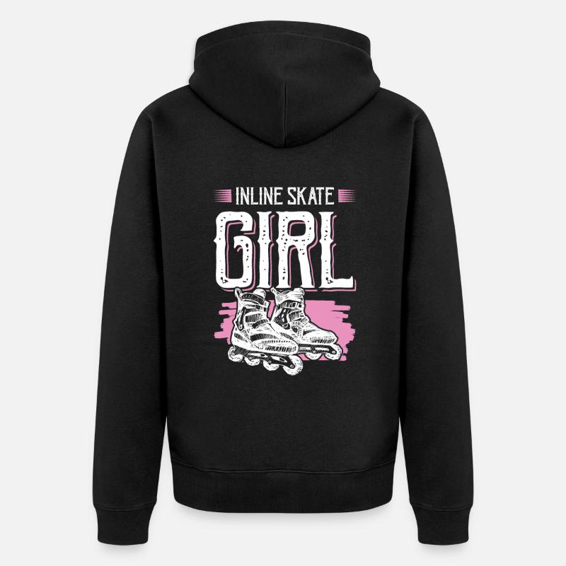 Skate Inline Girls - Veste à capuche bio Premium Unisexe - noir