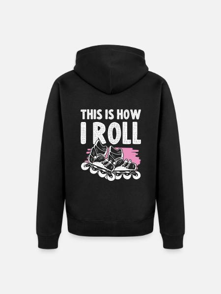 Skater Inline - Unisex Premium Organic Zip Hoodie - black