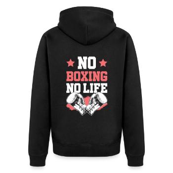 Boxe Boxe - Veste à capuche bio Premium Unisexe - noir - Dos - Nico (187cm)