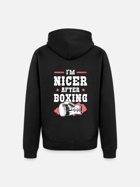 Boxe boxeuse - Veste à capuche bio Premium Unisexe - noir