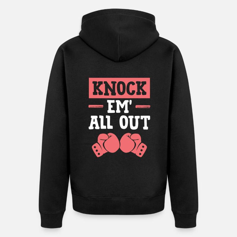 Boxe KO - Veste à capuche bio Premium Unisexe - noir