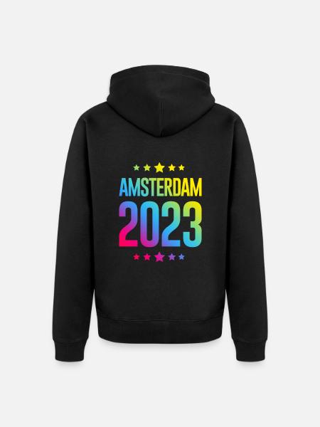 Amsterdam 2023 - Unisex Premium Organic Zip Hoodie - black