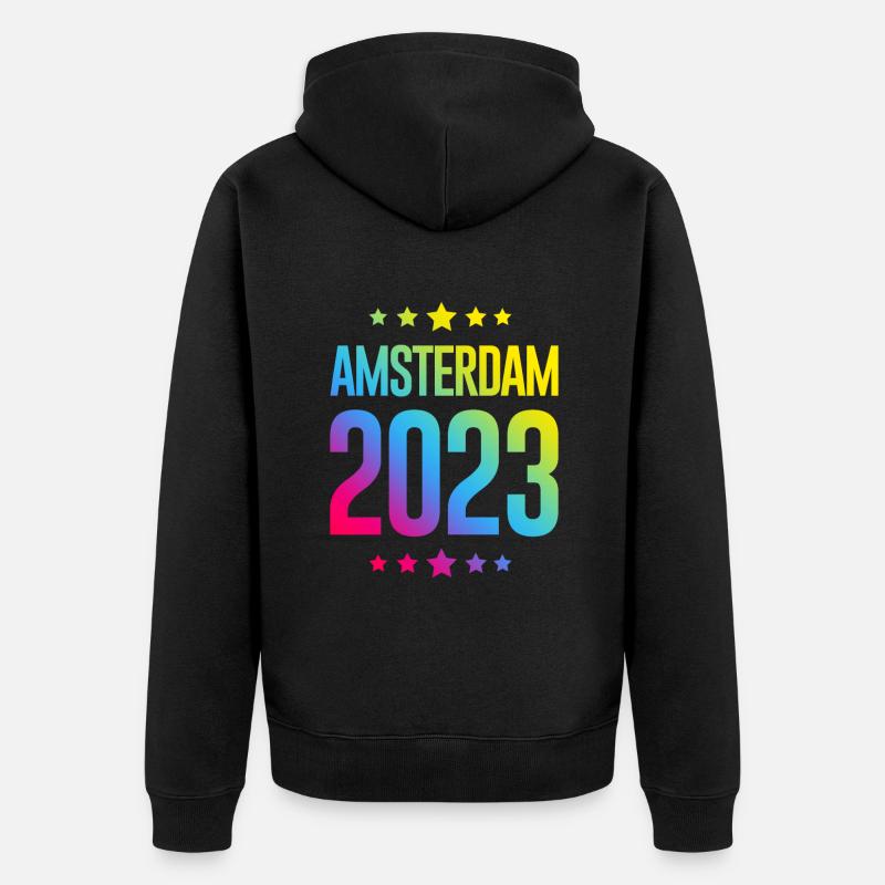 Amsterdam 2023 - Veste à capuche bio Premium Unisexe - noir