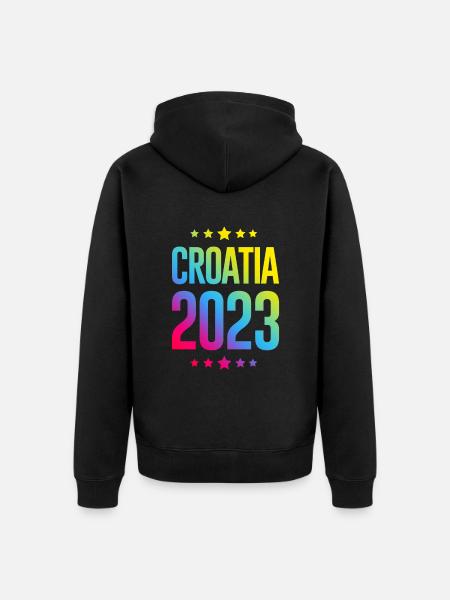 Croatia 2023 - Unisex Premium Organic Zip Hoodie - black