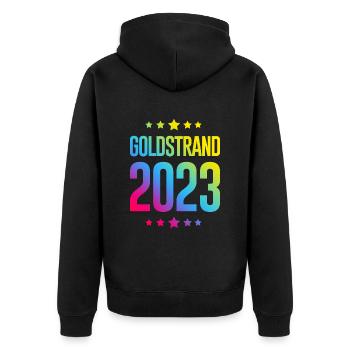 Sables d’or 2023 (Garantie du prix le plus bas) - Veste à capuche bio Premium Unisexe - noir - Dos - Nico (187cm)