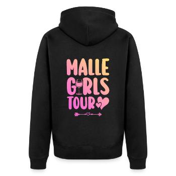 Malle Party Team - Unisex Premium Bio Zip Hoodie - Schwarz - Hinten - Nico (187cm)