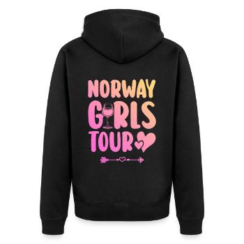 Norway Party Team - Unisex Premium Organic Zip Hoodie - black - Back - Nico (187cm)