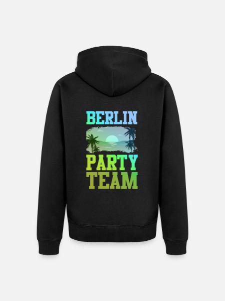 Berlin Party Team - Unisex Premium Organic Zip Hoodie - black